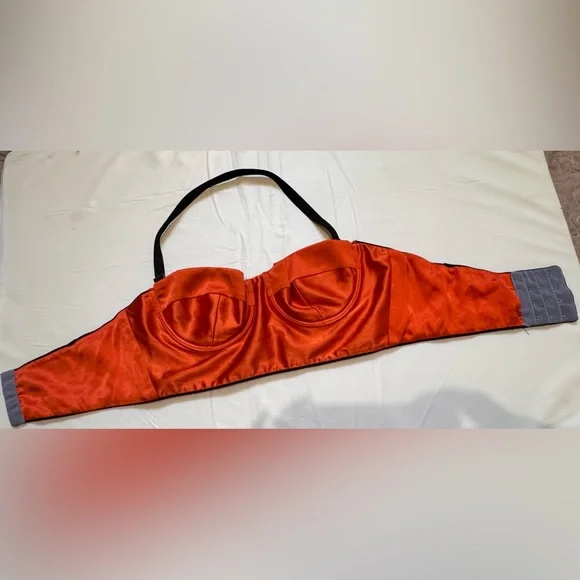 NOE undergarments Elegant Satin Orange Bandeau - Picture 6 of 6